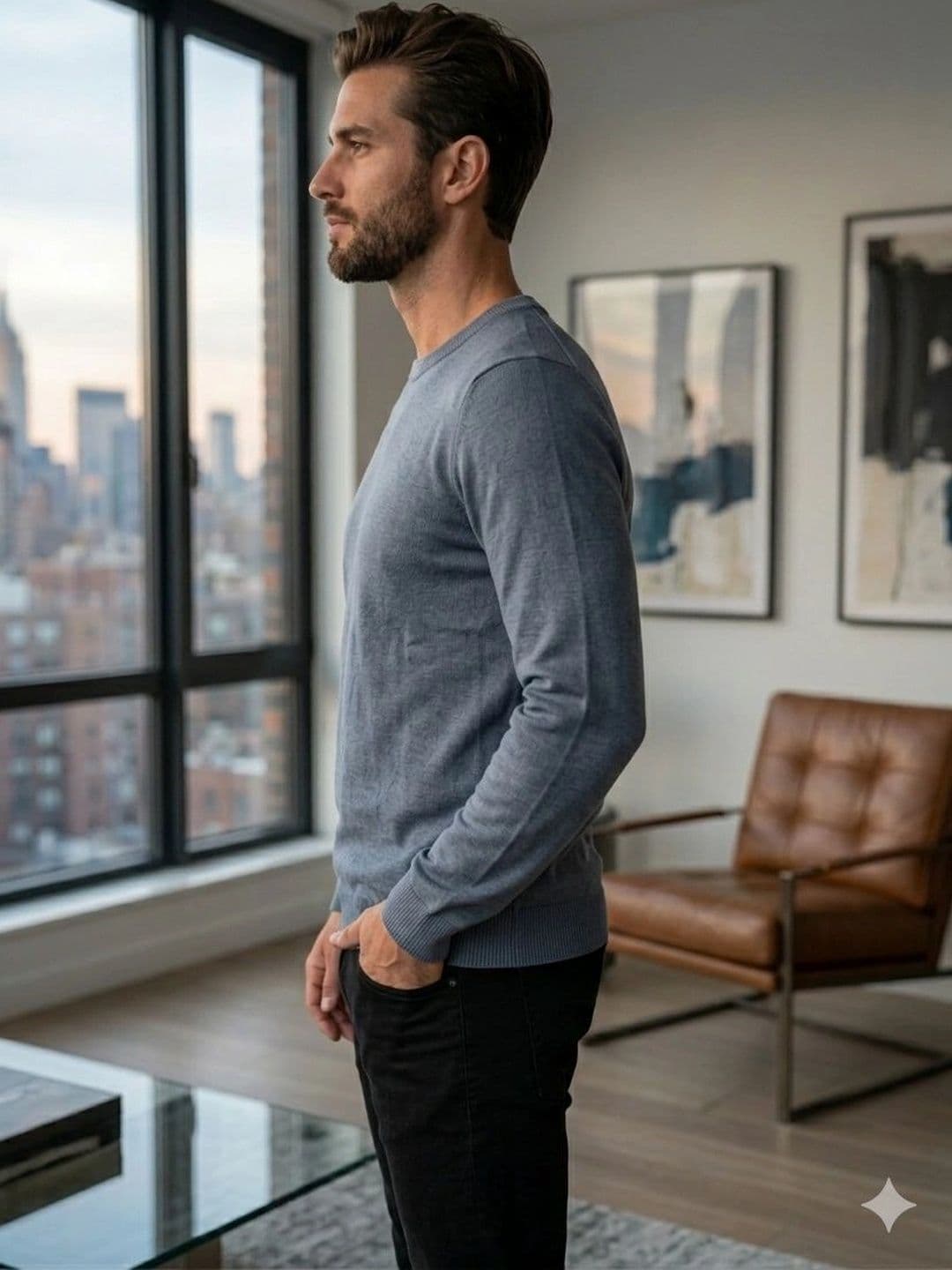 Moda Rapido Men Ribbed Woollen Pullover - view 1