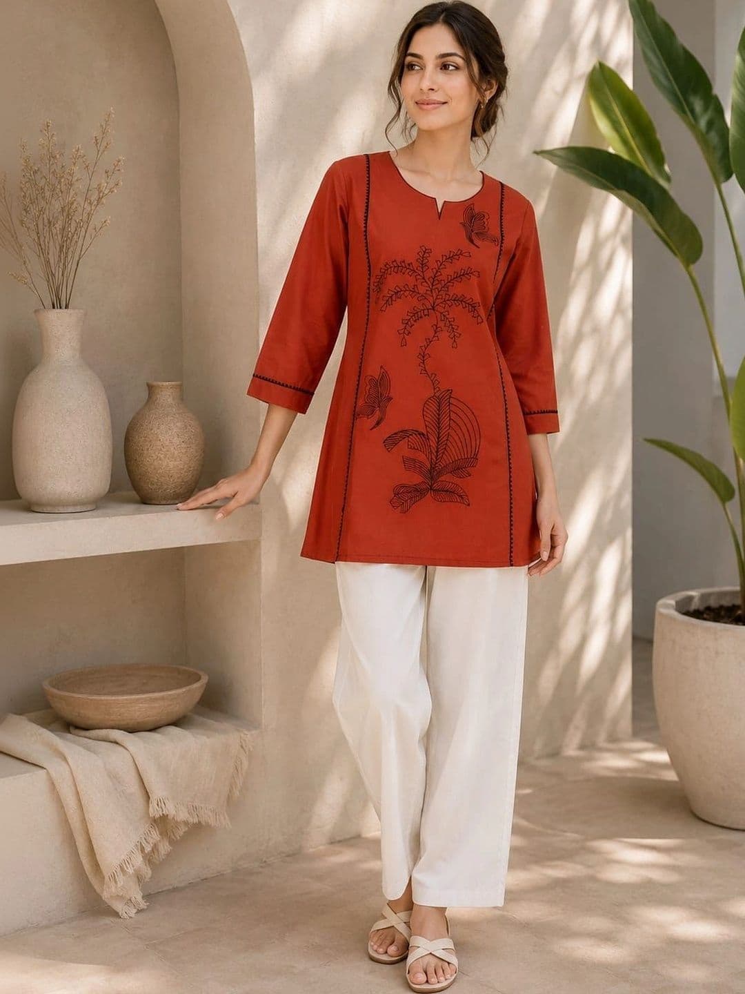 GREEN PEARS Women Tunic with Palazzos - view 1