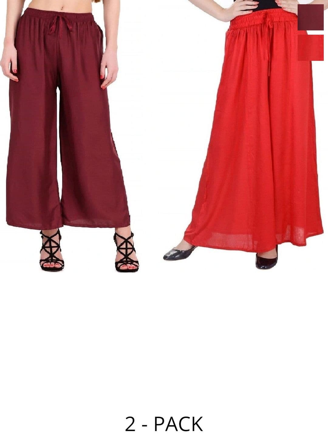 PINOVO Pack Of 2 Flared Palazzos - view 1