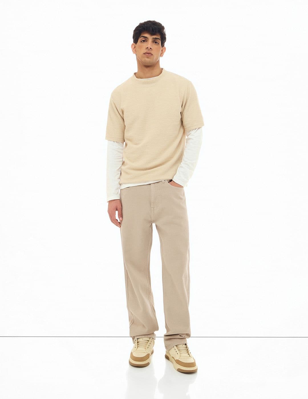 Flying Machine Men Relaxed Fit Mid-Rise Stretchable Cotton Jeans - view 1