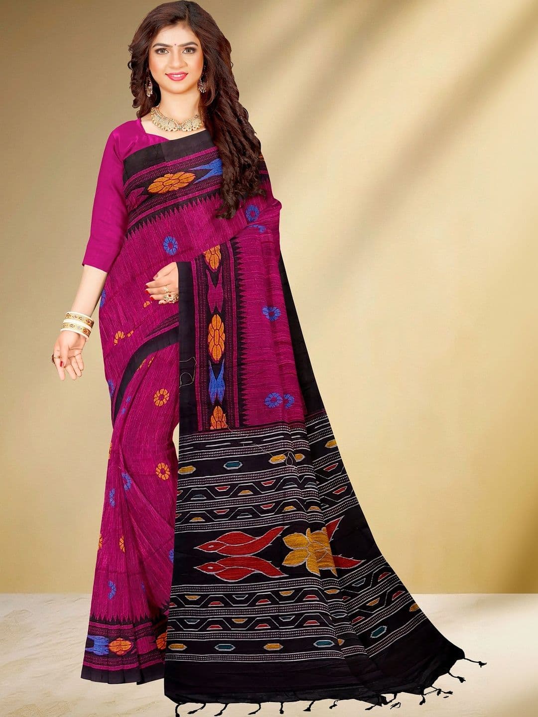 SHREE HARI HANDLOOM SAREE Woven Design Pure Cotton Sambalpuri Saree - view 1