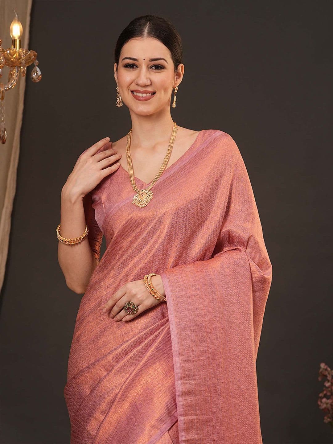Anouk Woven Design Zari Silk Blend Kanjeevaram Saree - view 1