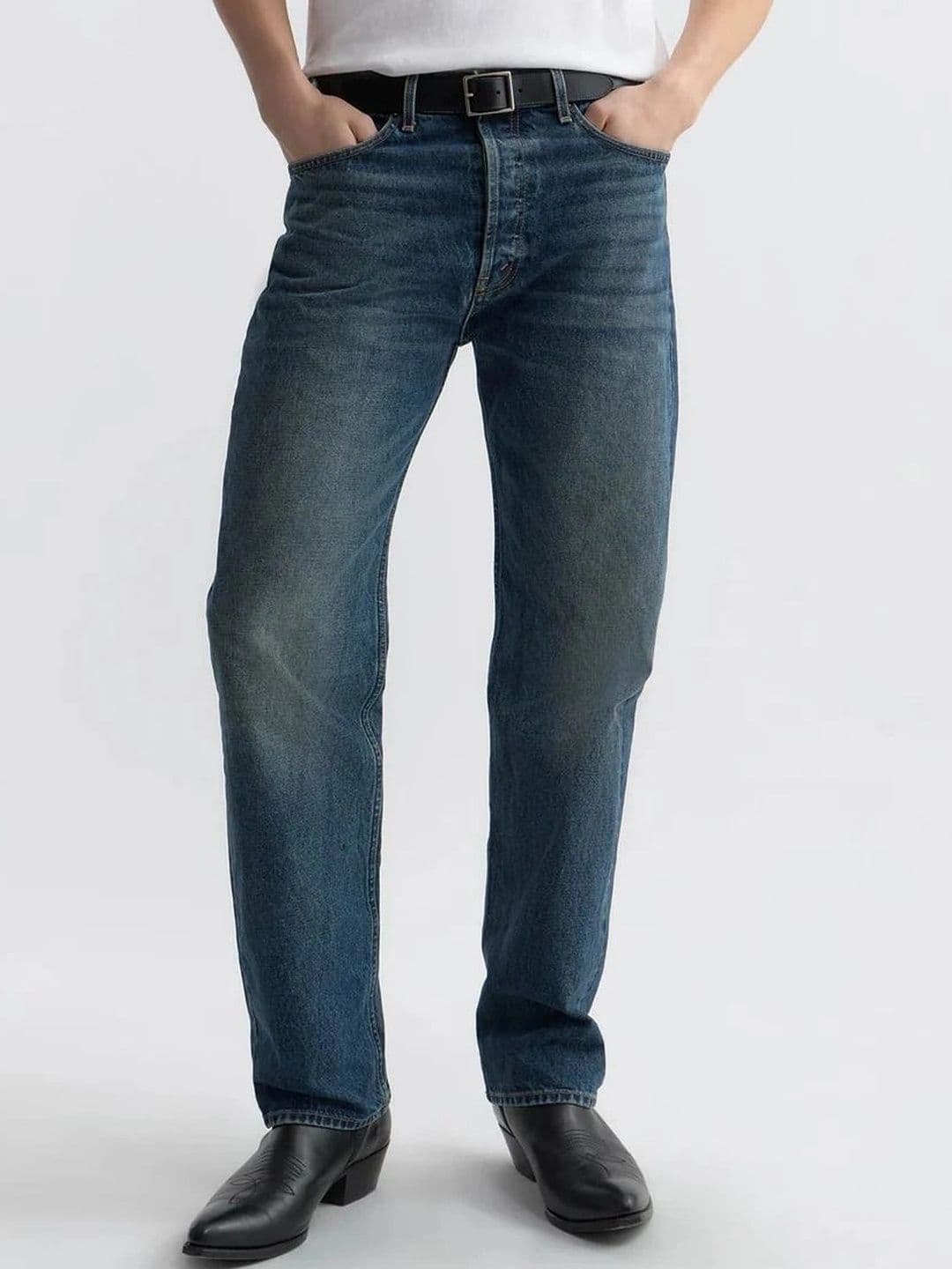 YAMEETFIT Men Jean Regular Fit Mid-Rise Low Distress Jeans - view 1