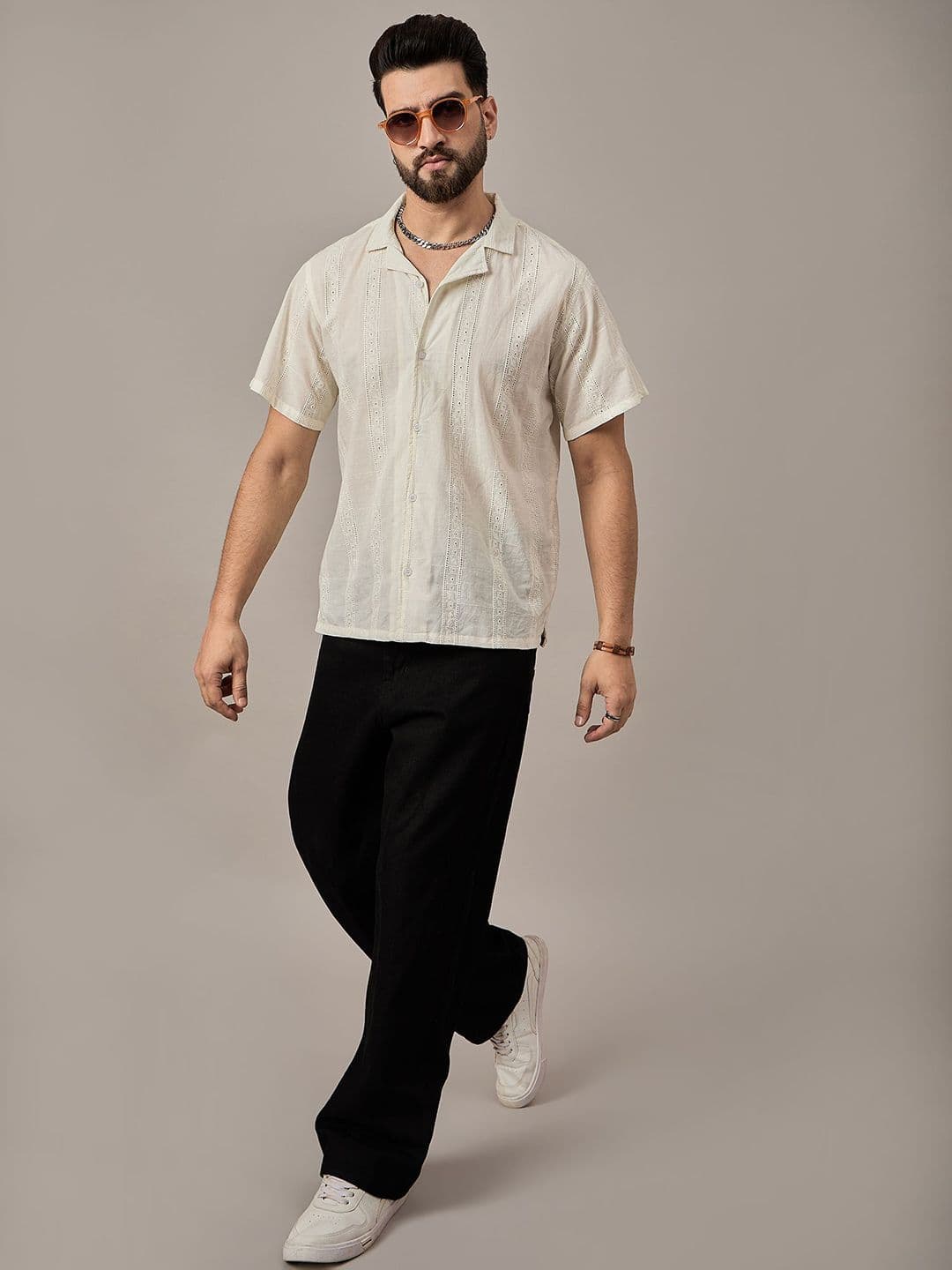 Anouk Men Opaque Striped Casual Shirt - view 1
