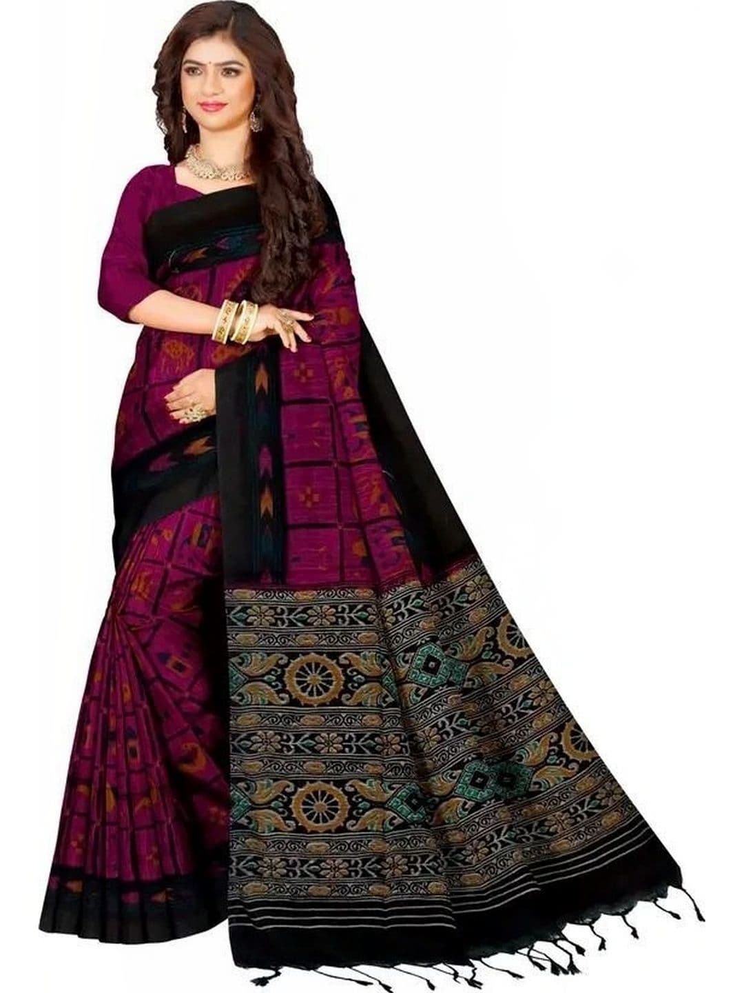 SHREE HARI HANDLOOM SAREE Pure Cotton Sambalpuri Saree - view 1