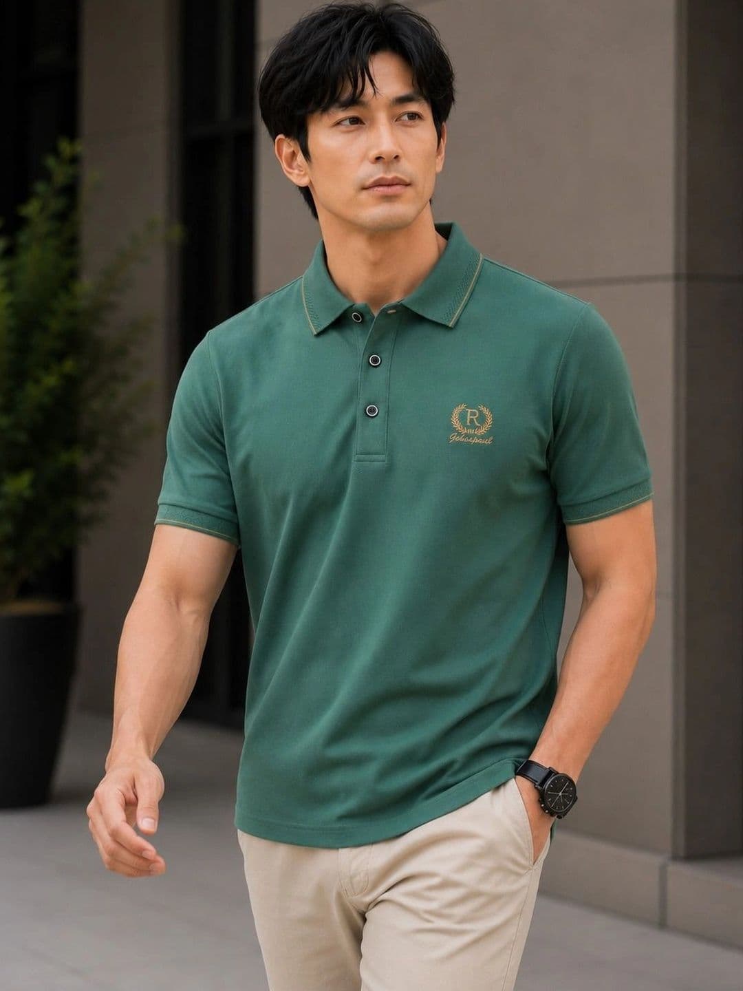 Moda Rapido Men Brand Logo Polo Collar T-shirt - view 1