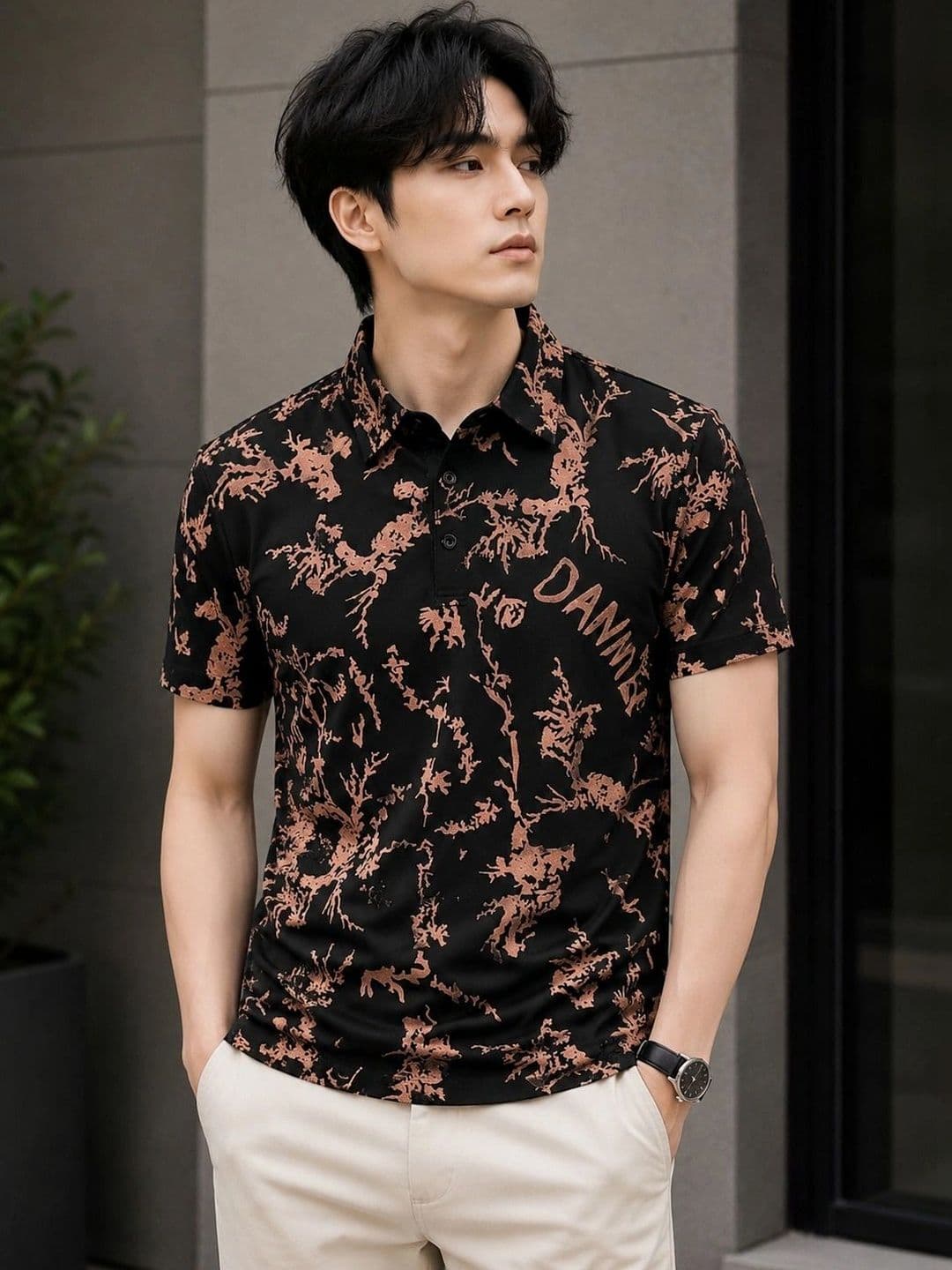 Moda Rapido Men Printed Polo Collar T-shirt - view 1