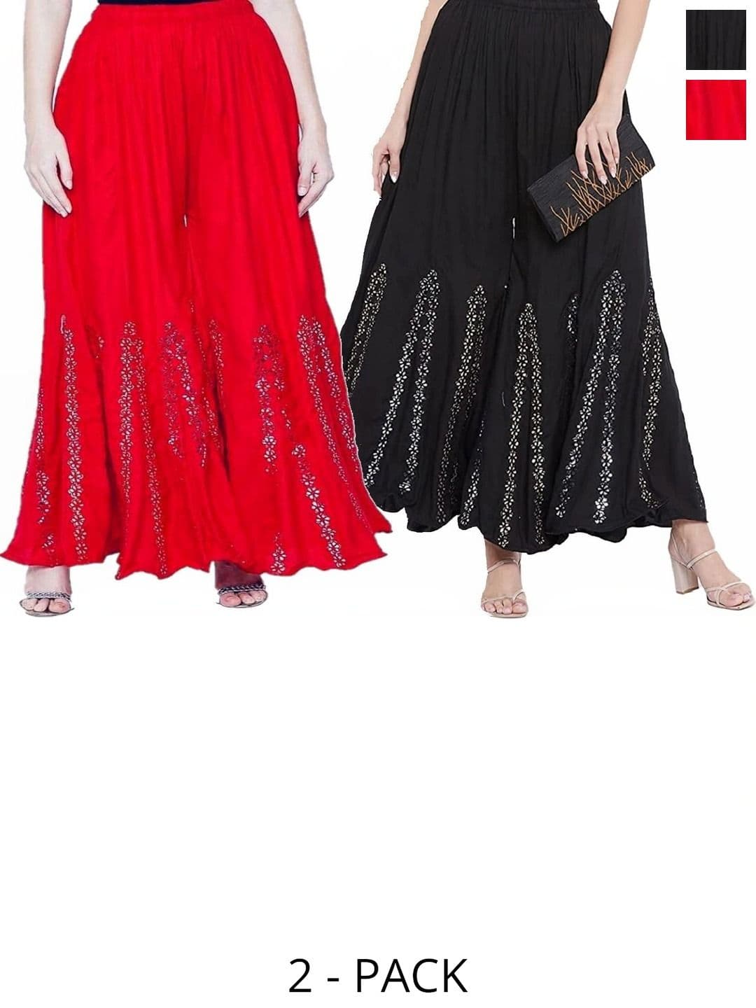 PINOVO Pack Of 2 Mid-Rise Palazzos - view 1
