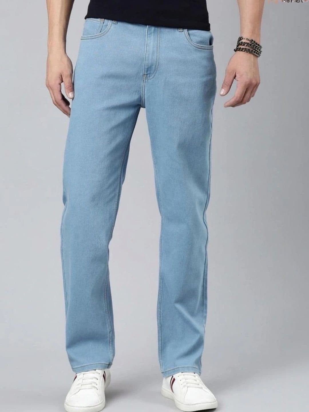 LEVORCE Men Relaxed Fit Mid-Rise Stretchable Jeans - view 1