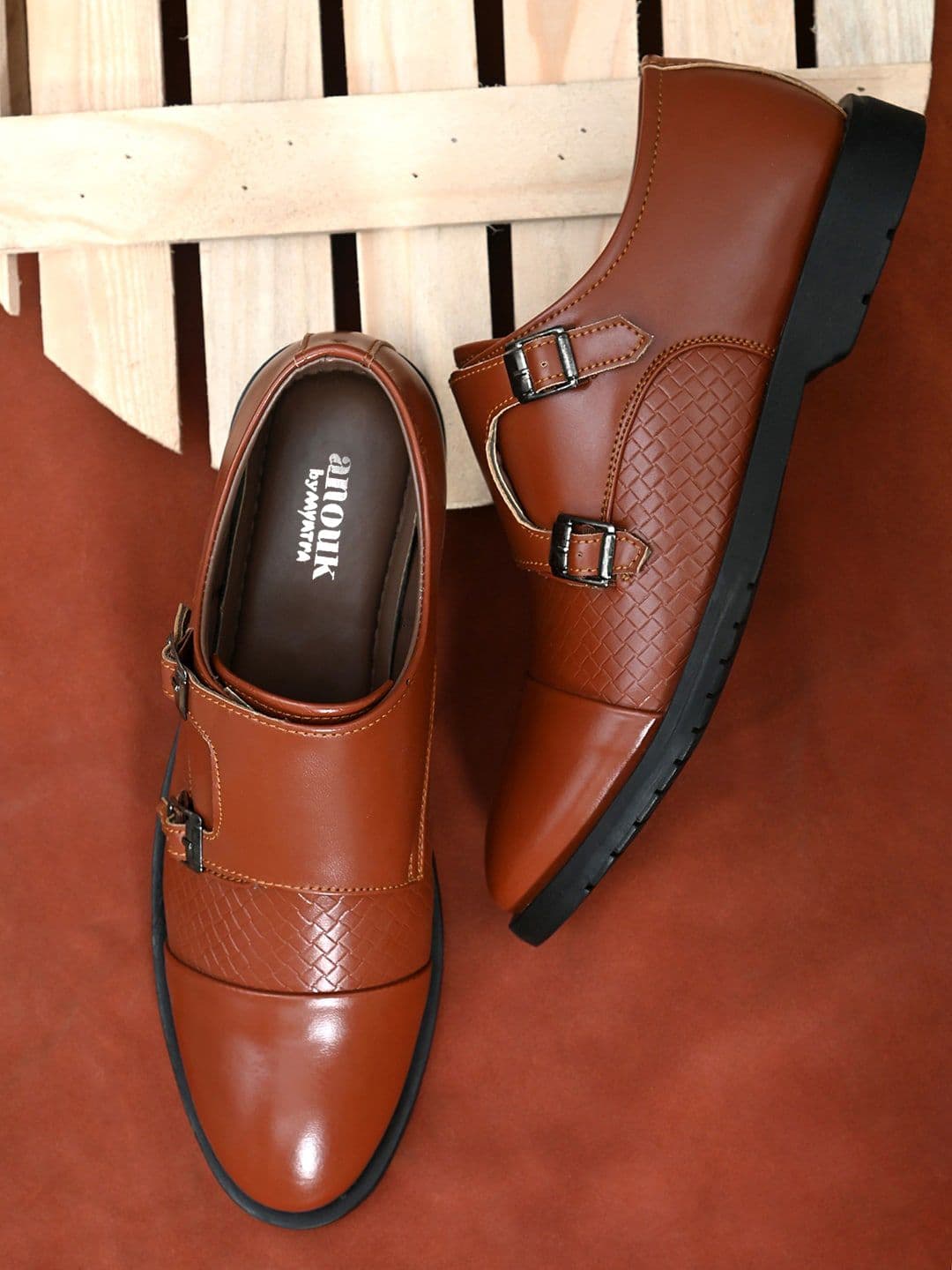 Anouk Men Textured Formal Monk Shoes - view 1