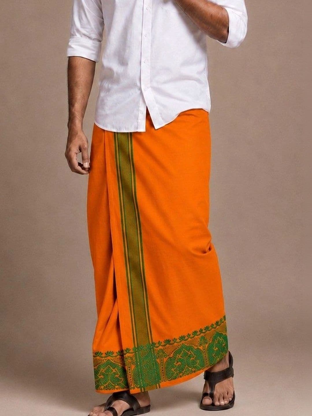 Sharan Elegance Men Embroidered Cotton Dhoti Dhotis - view 1