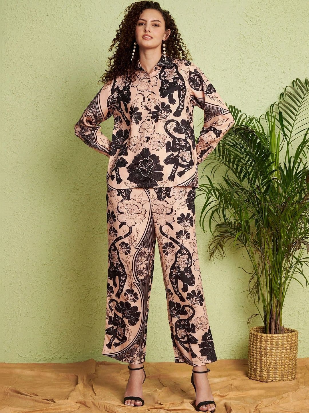 Moda Rapido Tropical Printed Shirt with Trousers - view 1