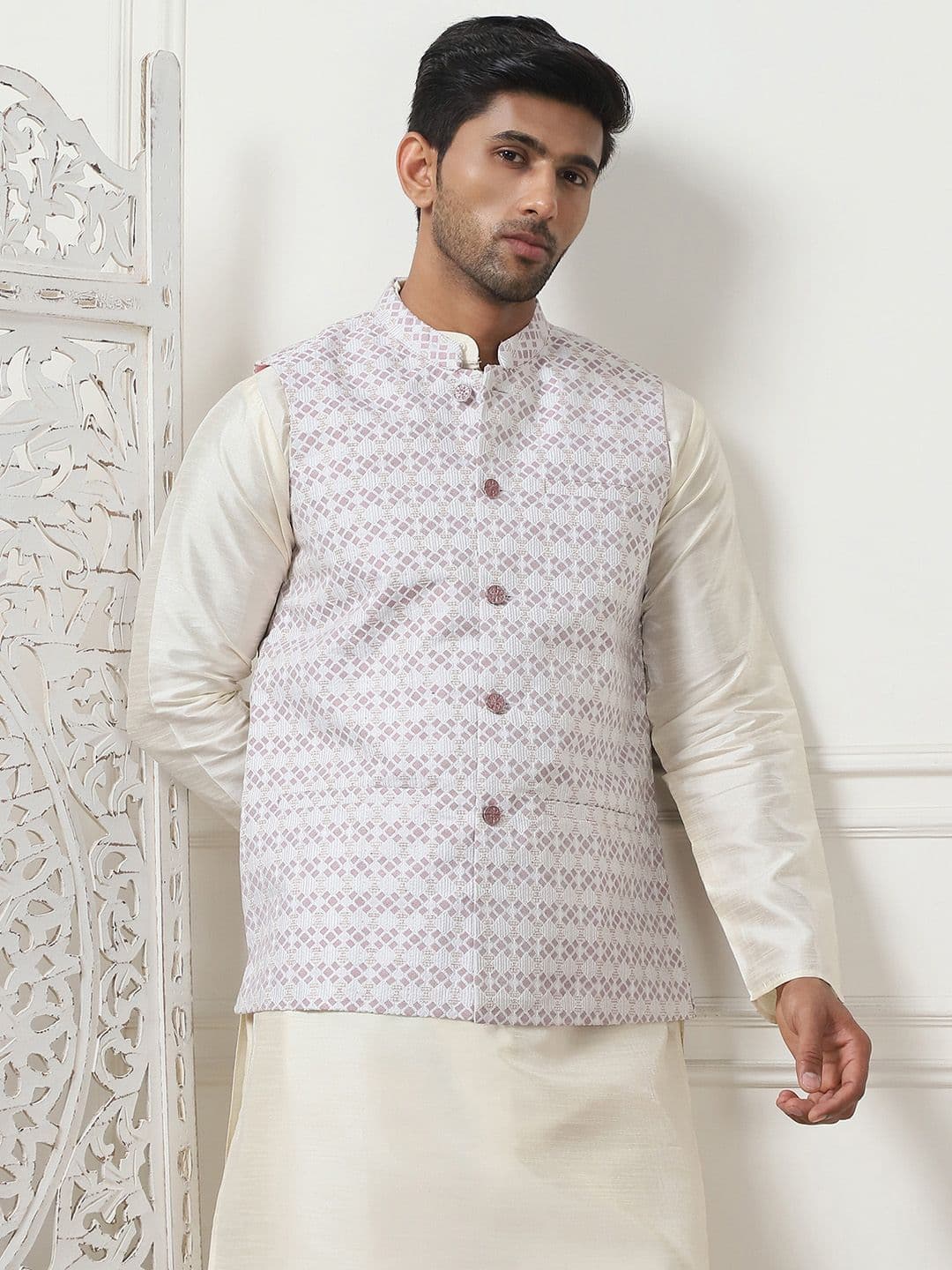 Anouk Woven Design Nehru Jacket - view 1