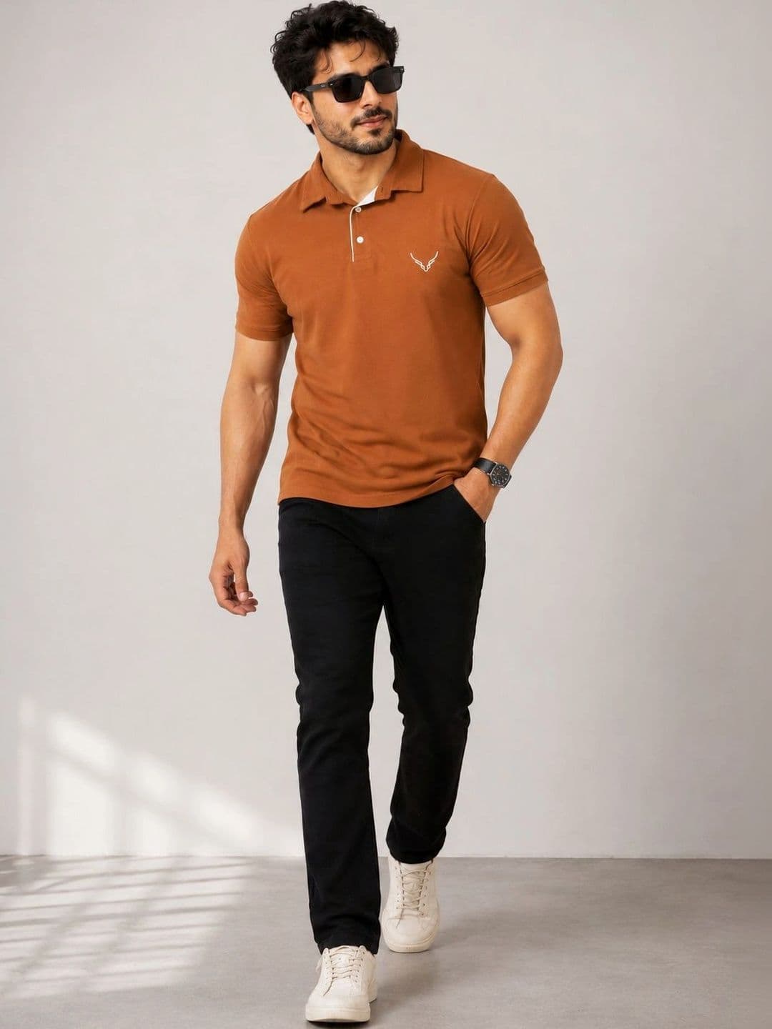 AVRIE Men Brand Logo Polo Collar T-shirt - view 1