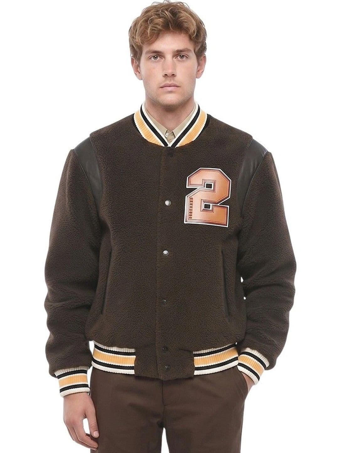 Dsquared2 Dark Brown Varsity Jacket - view 1