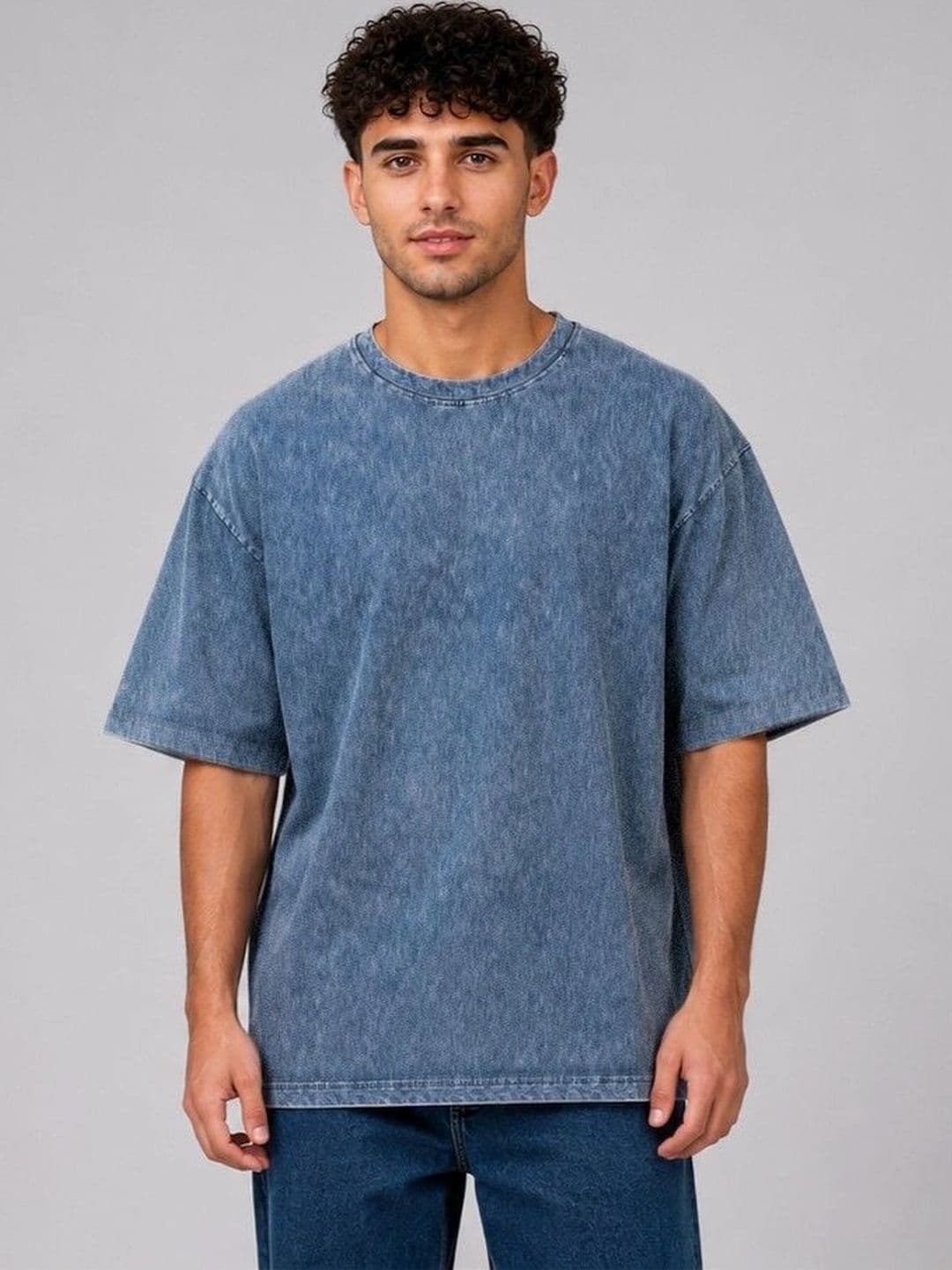 Roadster Men Dyed Drop-Shoulder Sleeves T-shirt - view 1
