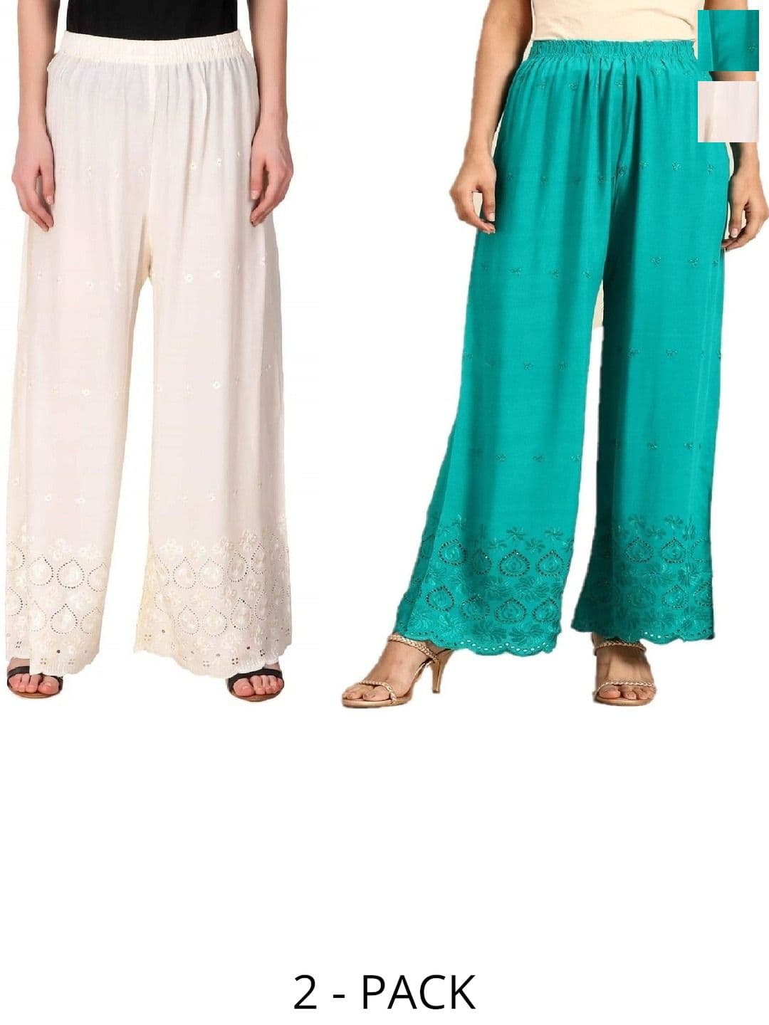 PINOVO Pack Of 2 Flared Palazzos - view 1