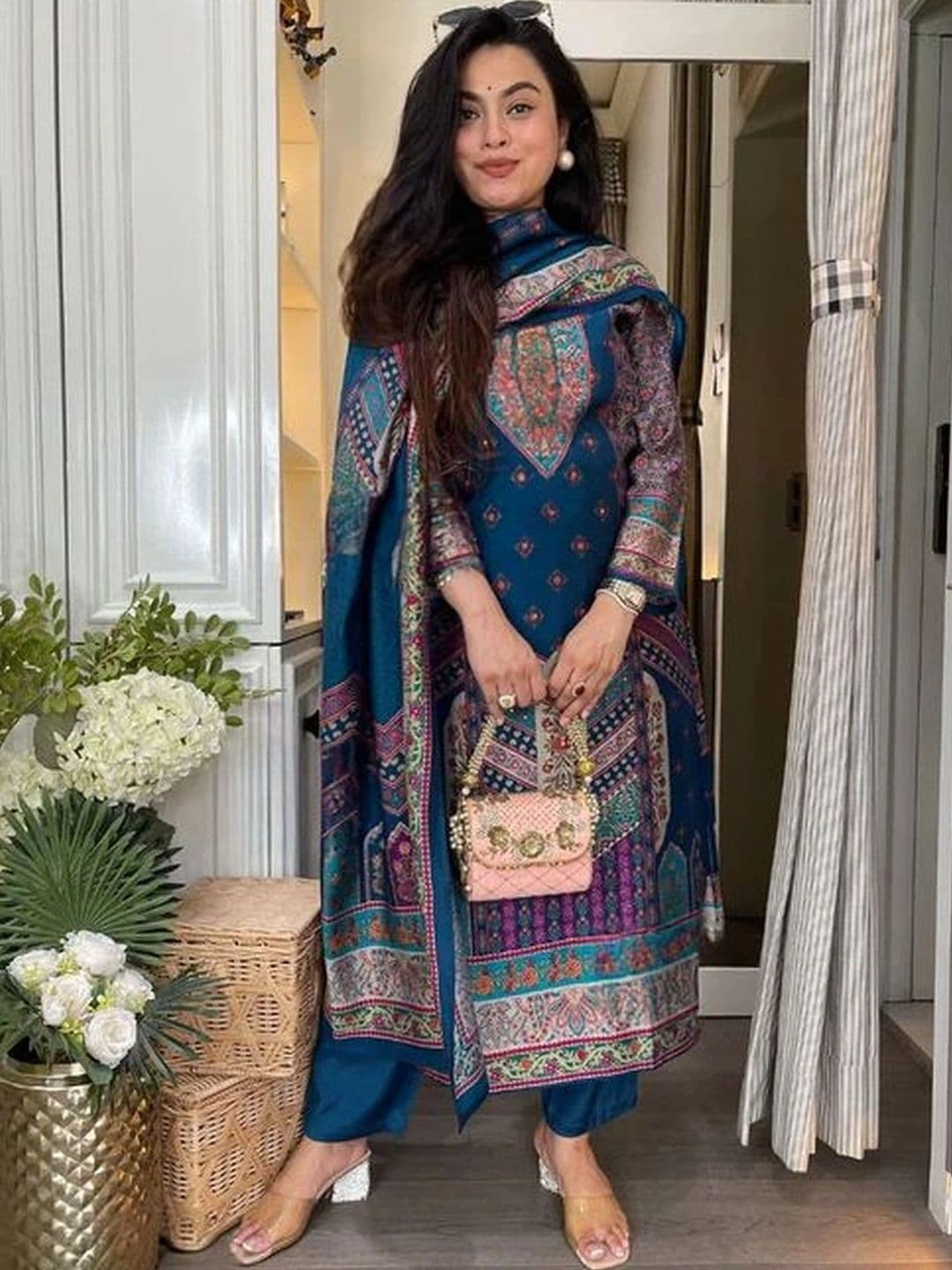KALINI Women Ethnic Motifs Printed Regular Kurta with Trousers & With Dupatta - view 1