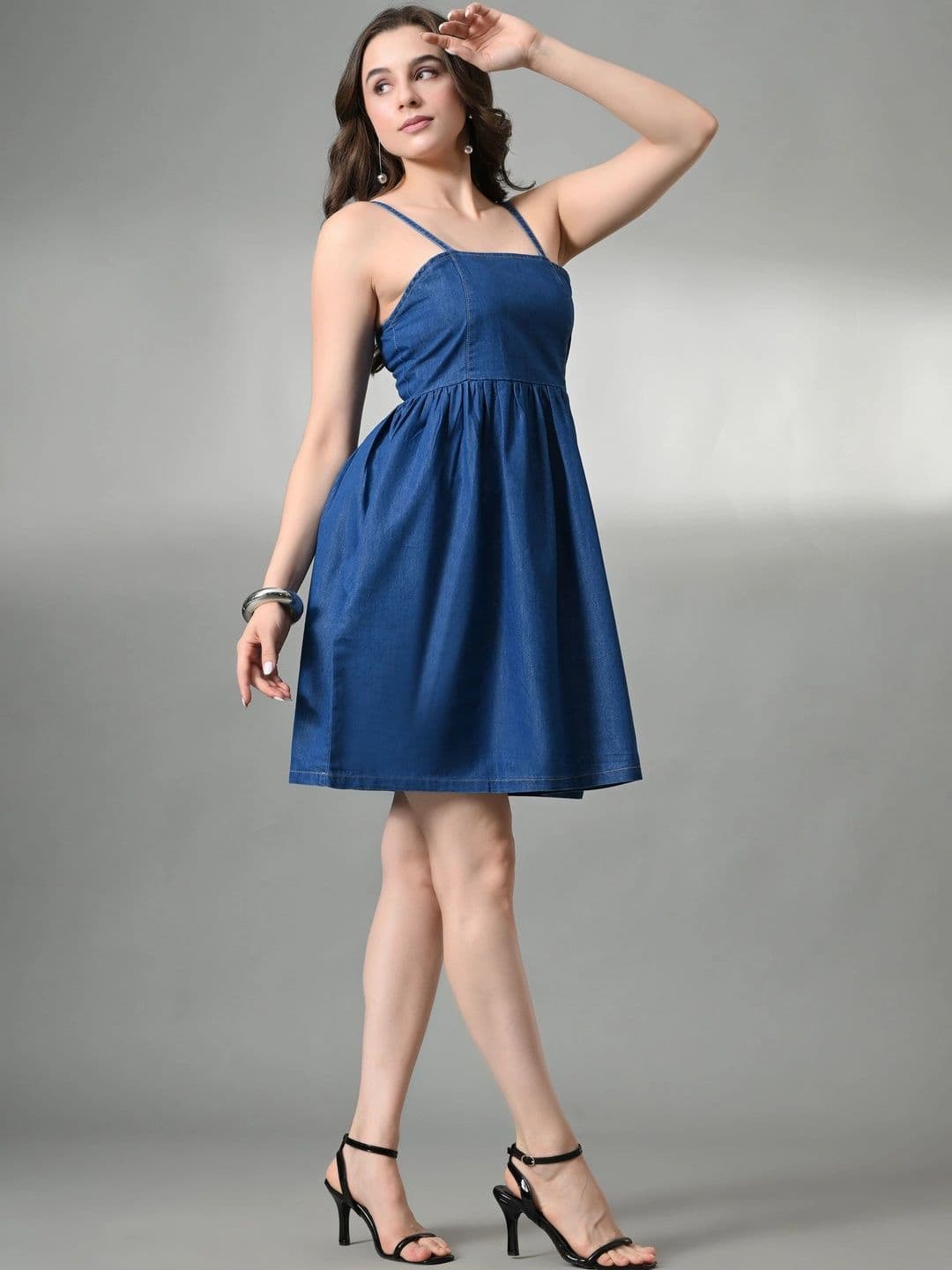 Crazeis Denim A-Line Dress - view 1