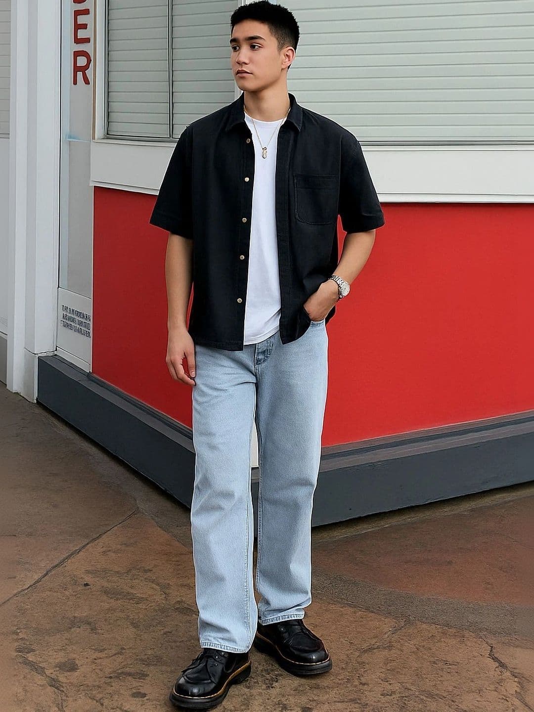 LEVORCE Men Relaxed Fit Mid-Rise Stretchable Jeans - view 1