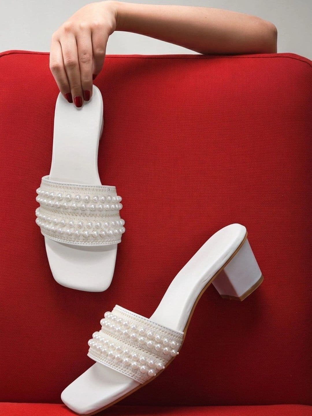 Austine Embellished Block Mules - view 1