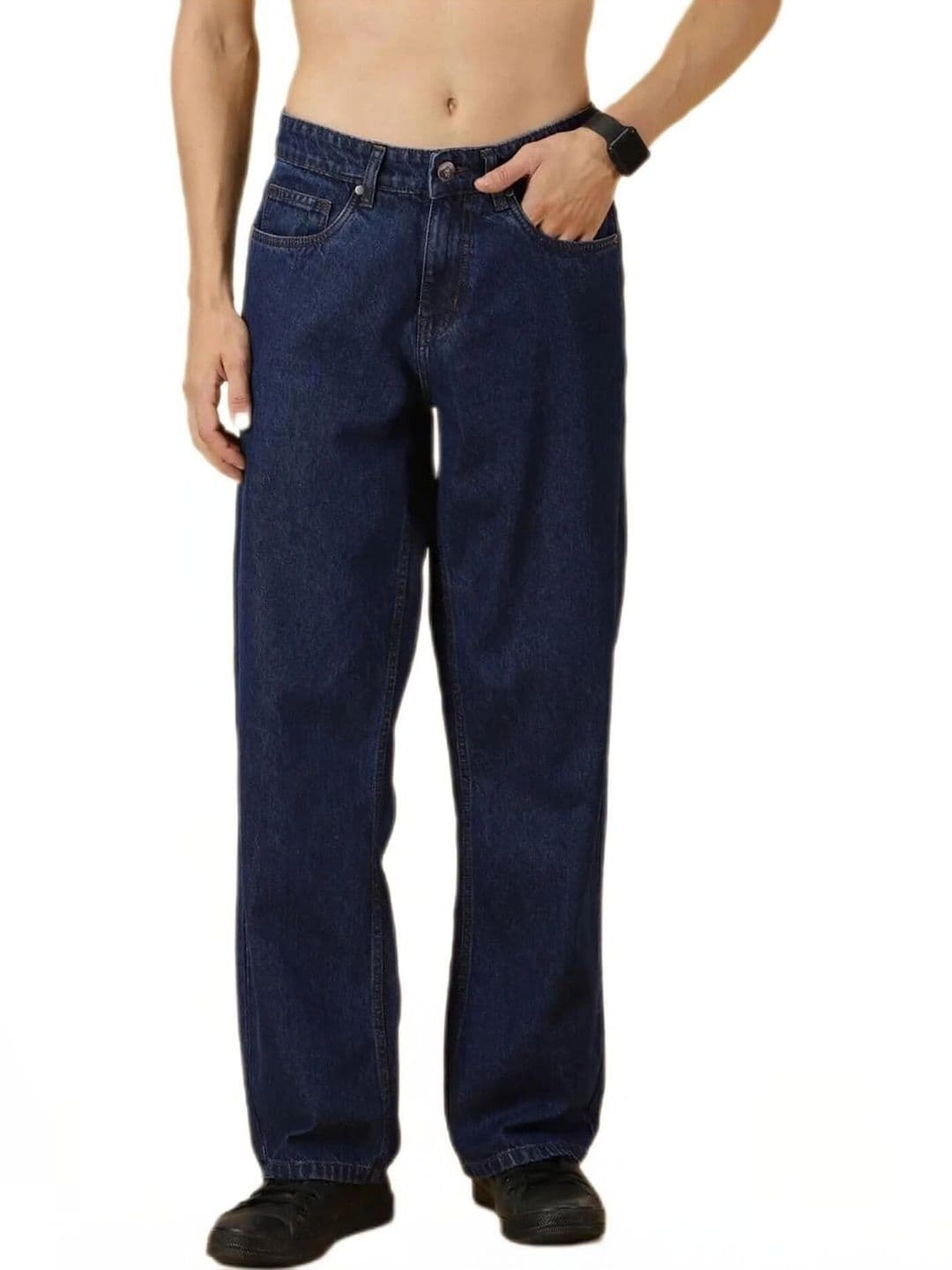 LEVORCE Men Relaxed Fit Mid-Rise Stretchable Jeans - view 1