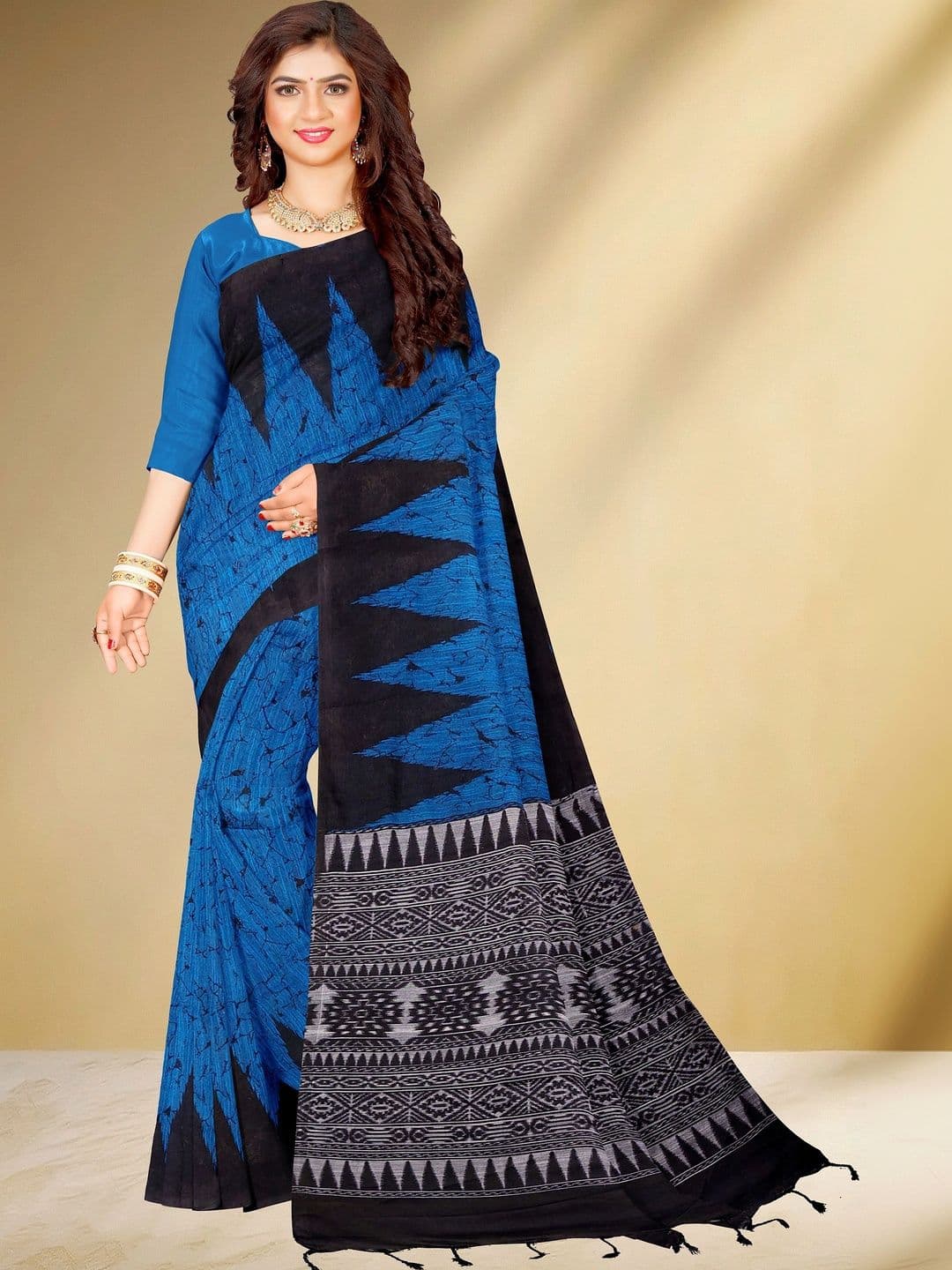 SHREE HARI HANDLOOM SAREE Batik Pure Cotton Sambalpuri Saree - view 1