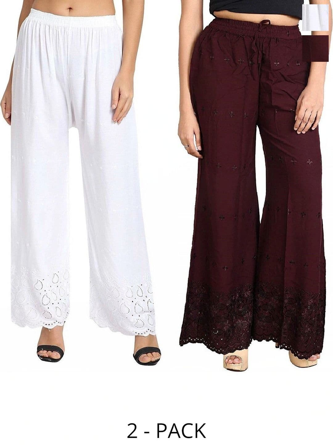 PINOVO Pack Of 2 Flared Palazzos - view 1