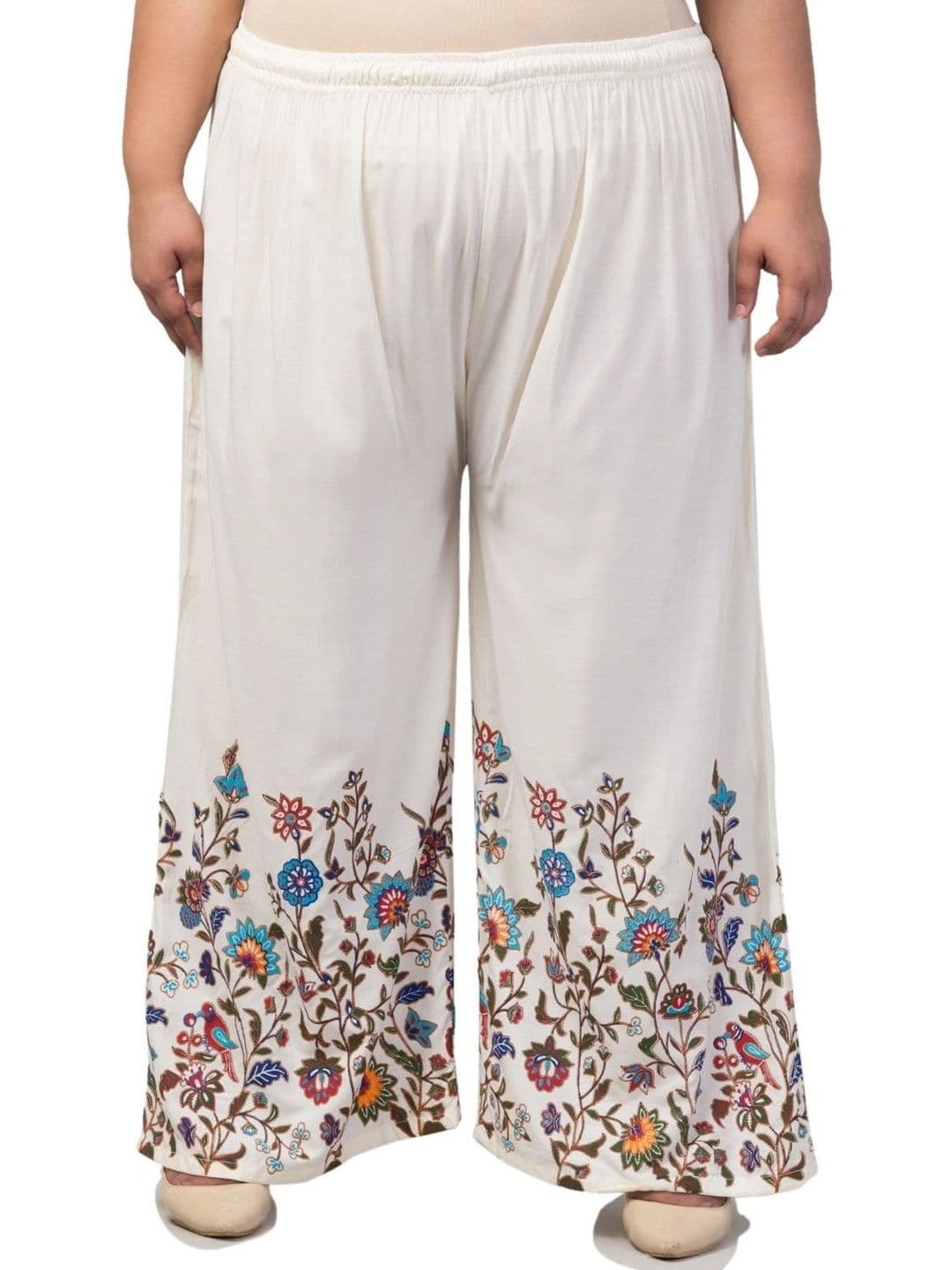 AF FASHION HUB Women Floral Printed Knitted Ethnic Palazzos - view 1