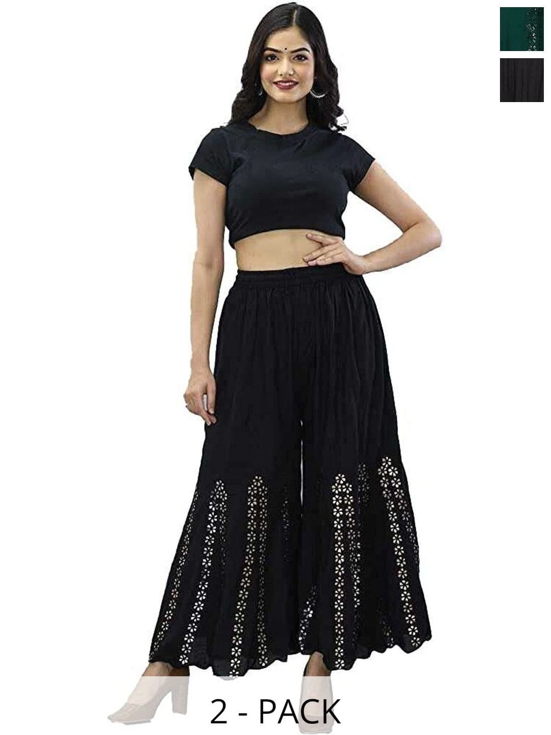 PINOVO Pack Of 2 Flared Palazzos - view 1