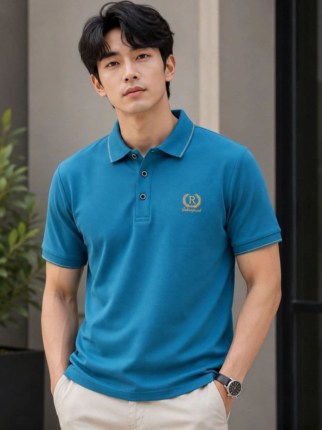 Mast & Harbour Men Brand Logo Polo Collar T-shirt - view 1