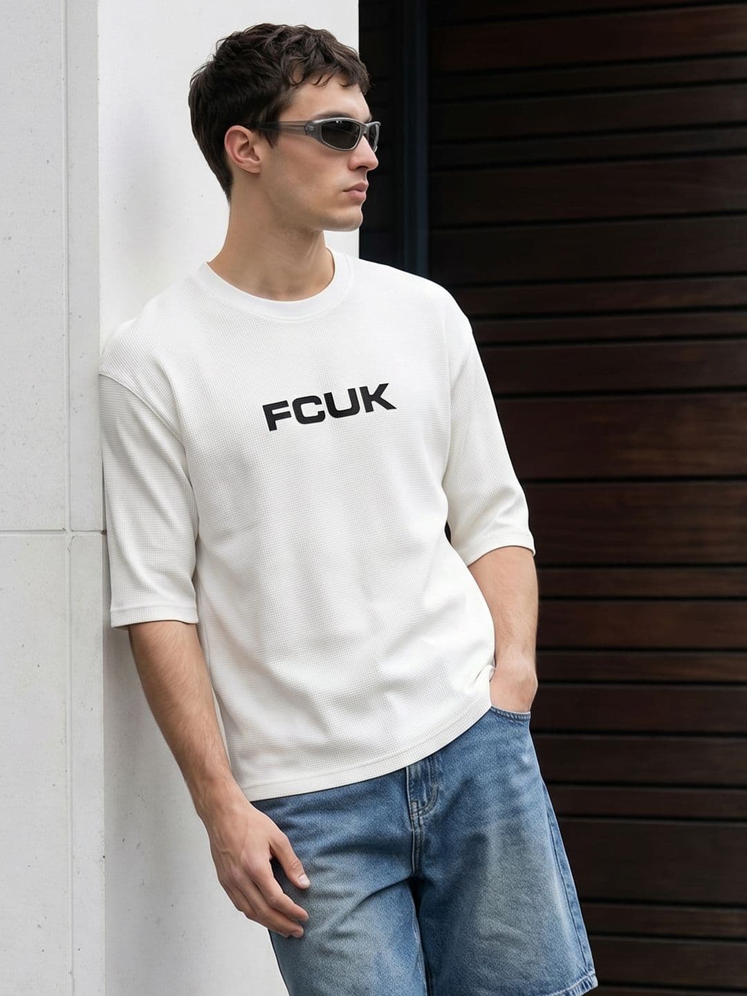 FCUK Oversized Fit Pure Cotton T-Shirt - view 1