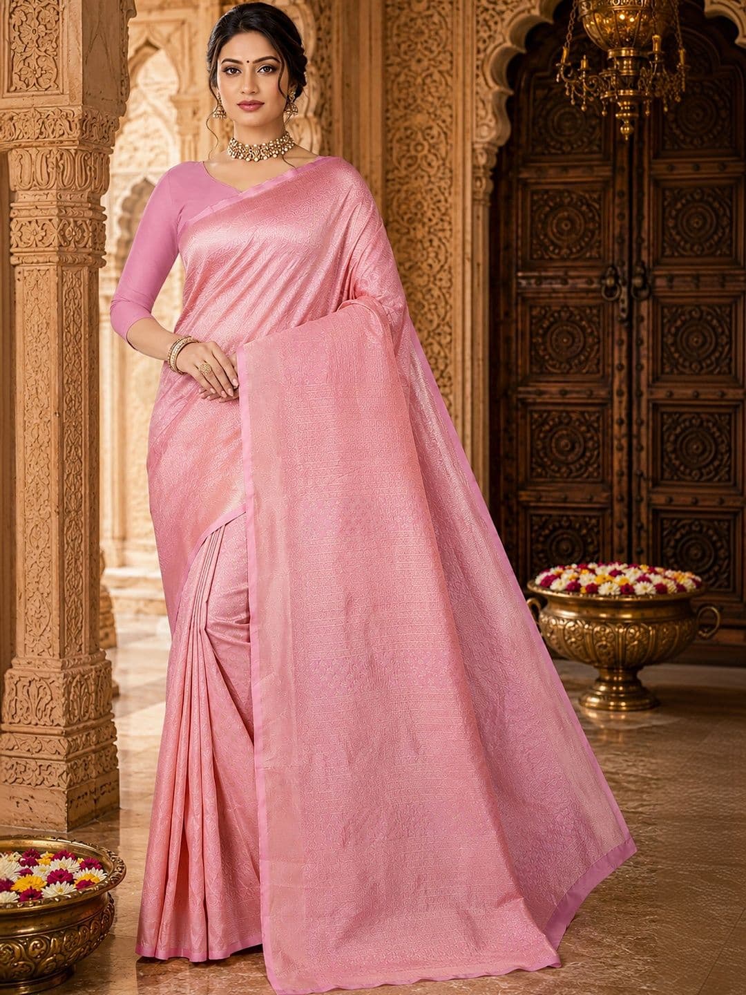 Moda Rapido Woven Design Zari Silk Blend Designer Banarasi Saree - view 1
