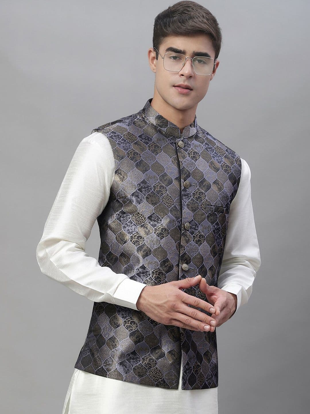 Anouk Men Woven Design Jackets - view 1