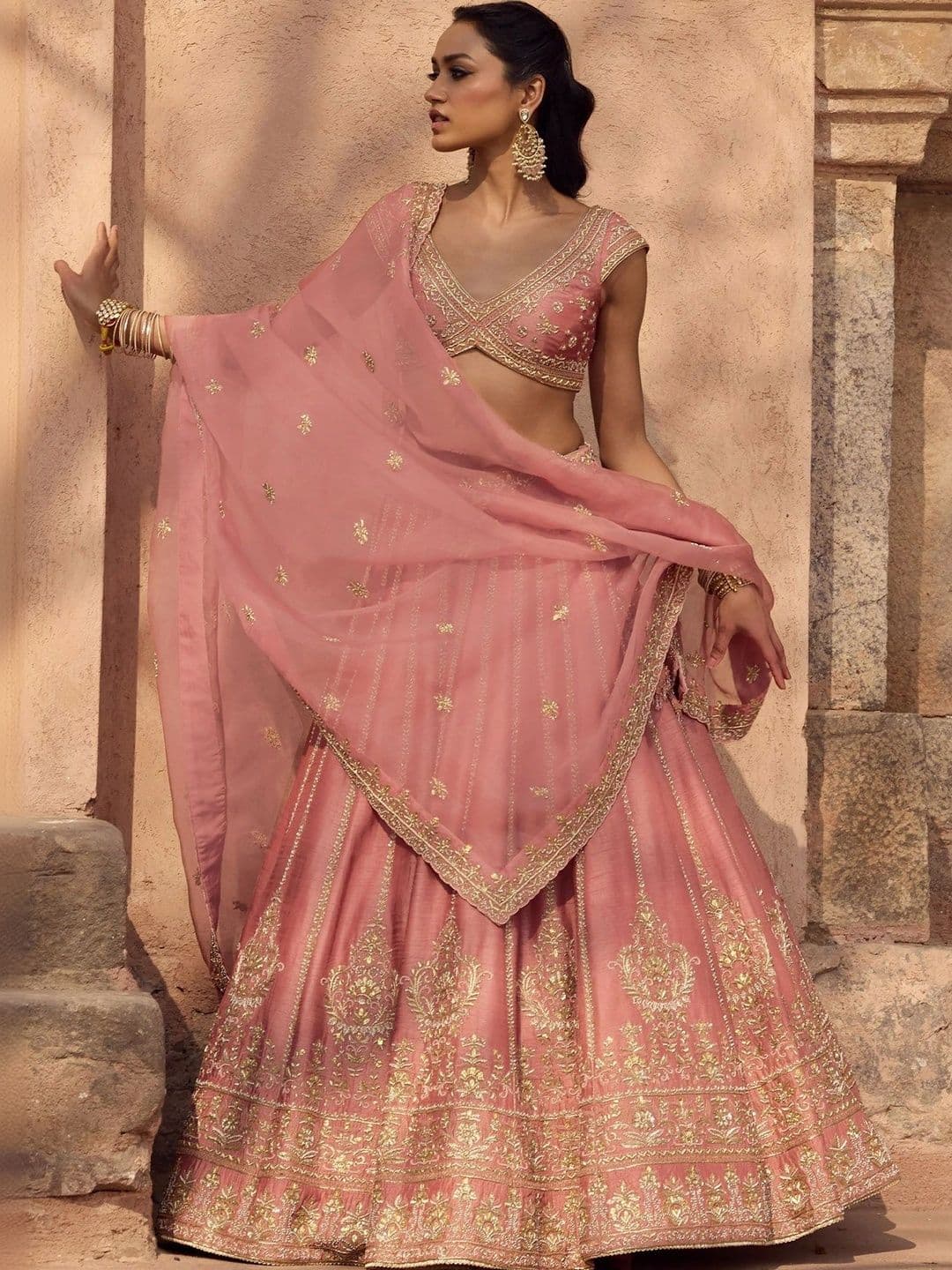 SIDDESHWARY FAB Embellished Semi-Stitched Lehenga & Unstitched - view 1