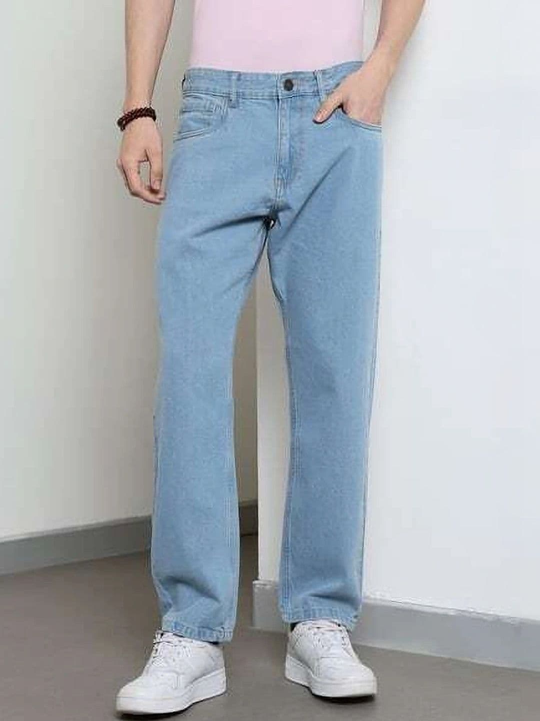 LEVORCE Men Relaxed Fit Mid-Rise Stretchable Jeans - view 1