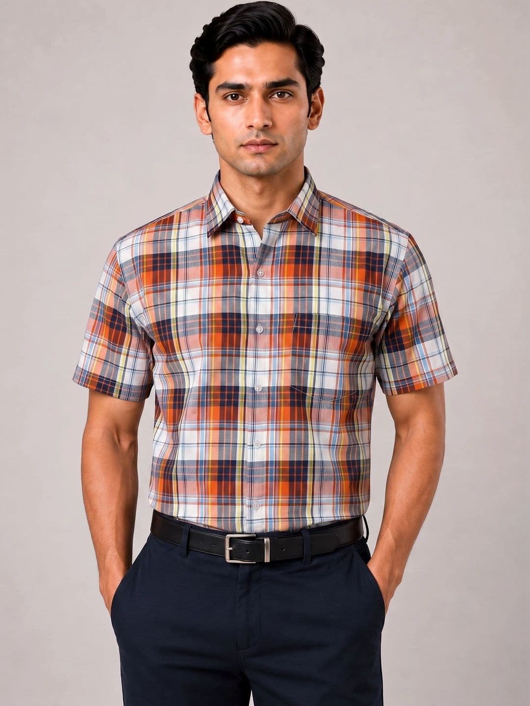 ACCOX Men Comfort Checked Formal Shirt - view 1