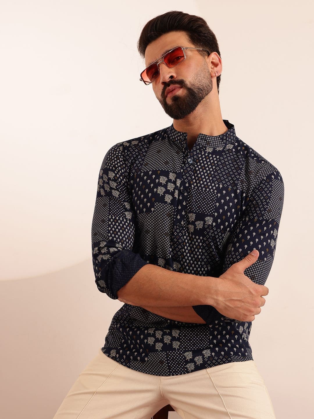 Anouk Men Bandhani Printed Kurta - view 1