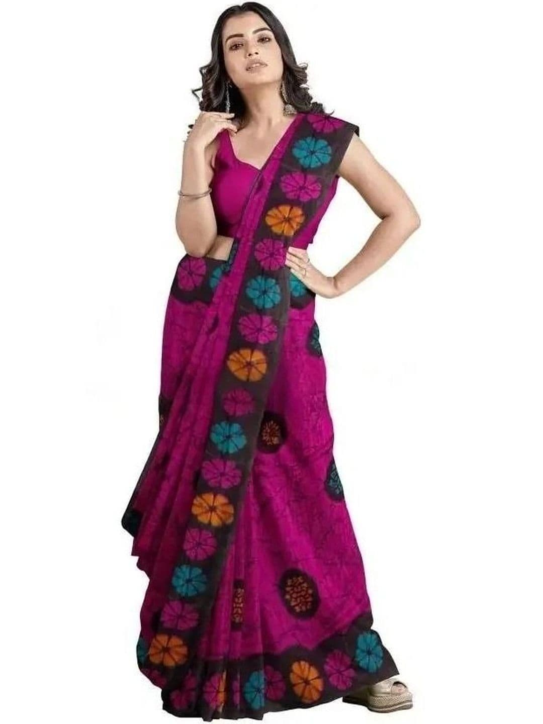 SHREE HARI HANDLOOM SAREE Floral Pure Cotton Sambalpuri Saree - view 1