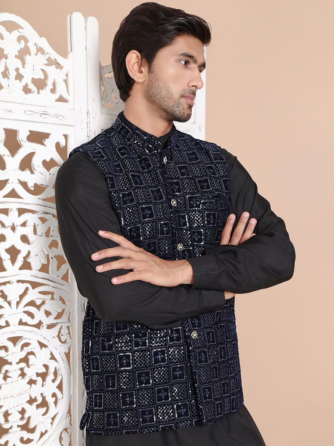 Anouk Embroidered Nehru Jacket - view 1