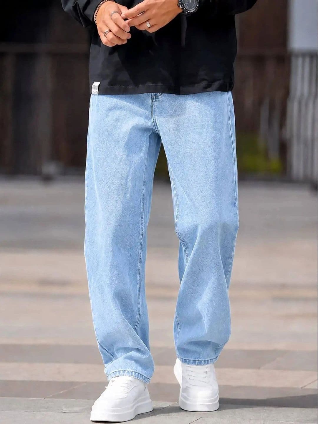 DENIM LIFE Men Classic Straight Fit Mid-Rise Stretchable Jeans - view 1