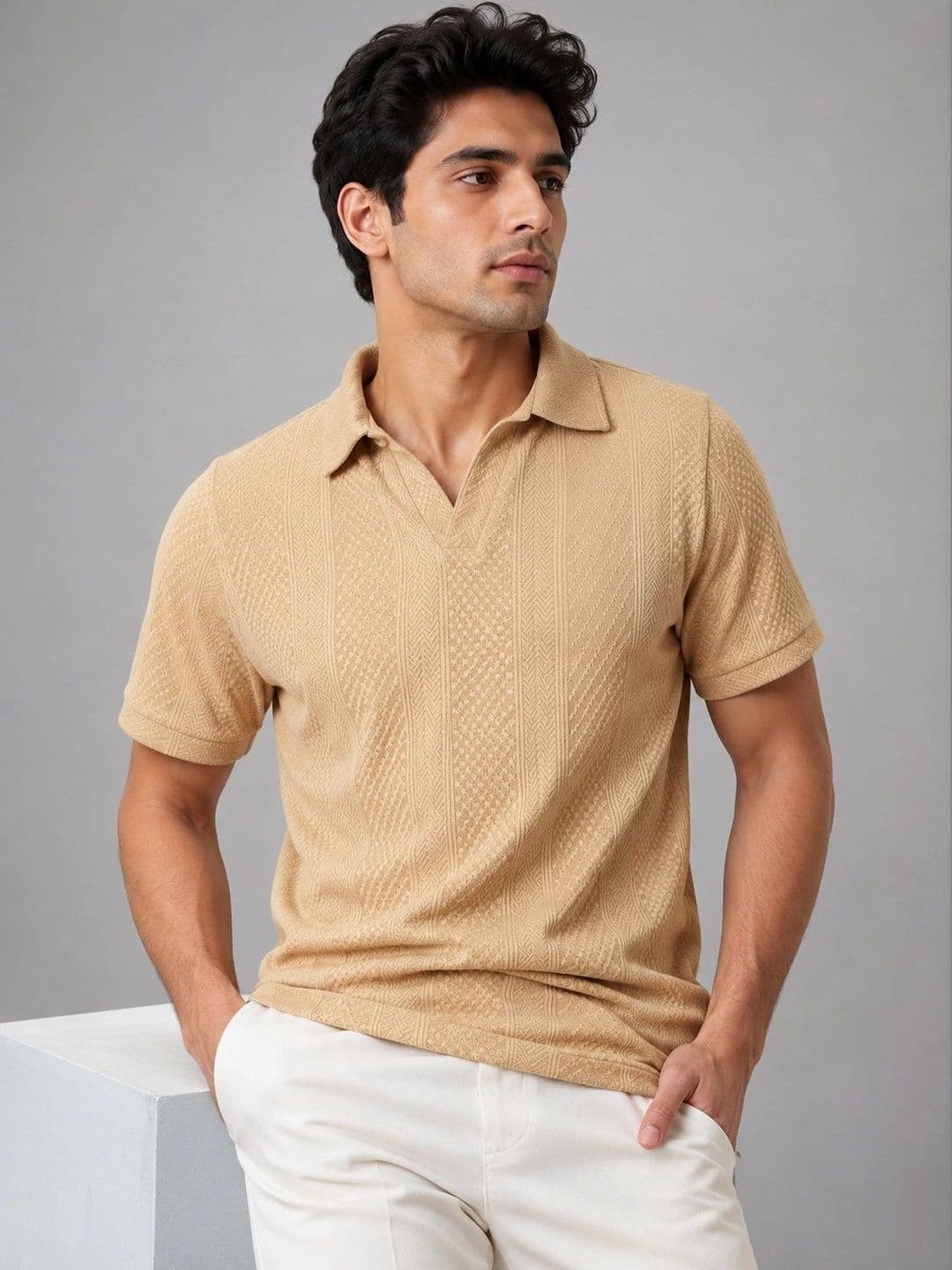 GENZILOOKS Men Polo Collar T-shirt - view 1