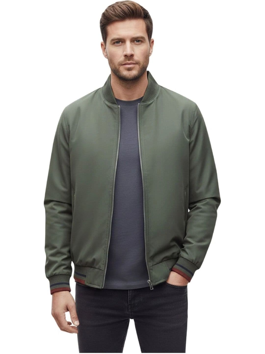 R.Code by The Roadster Life Co. Men Outdoor Bomber Jacket - view 1