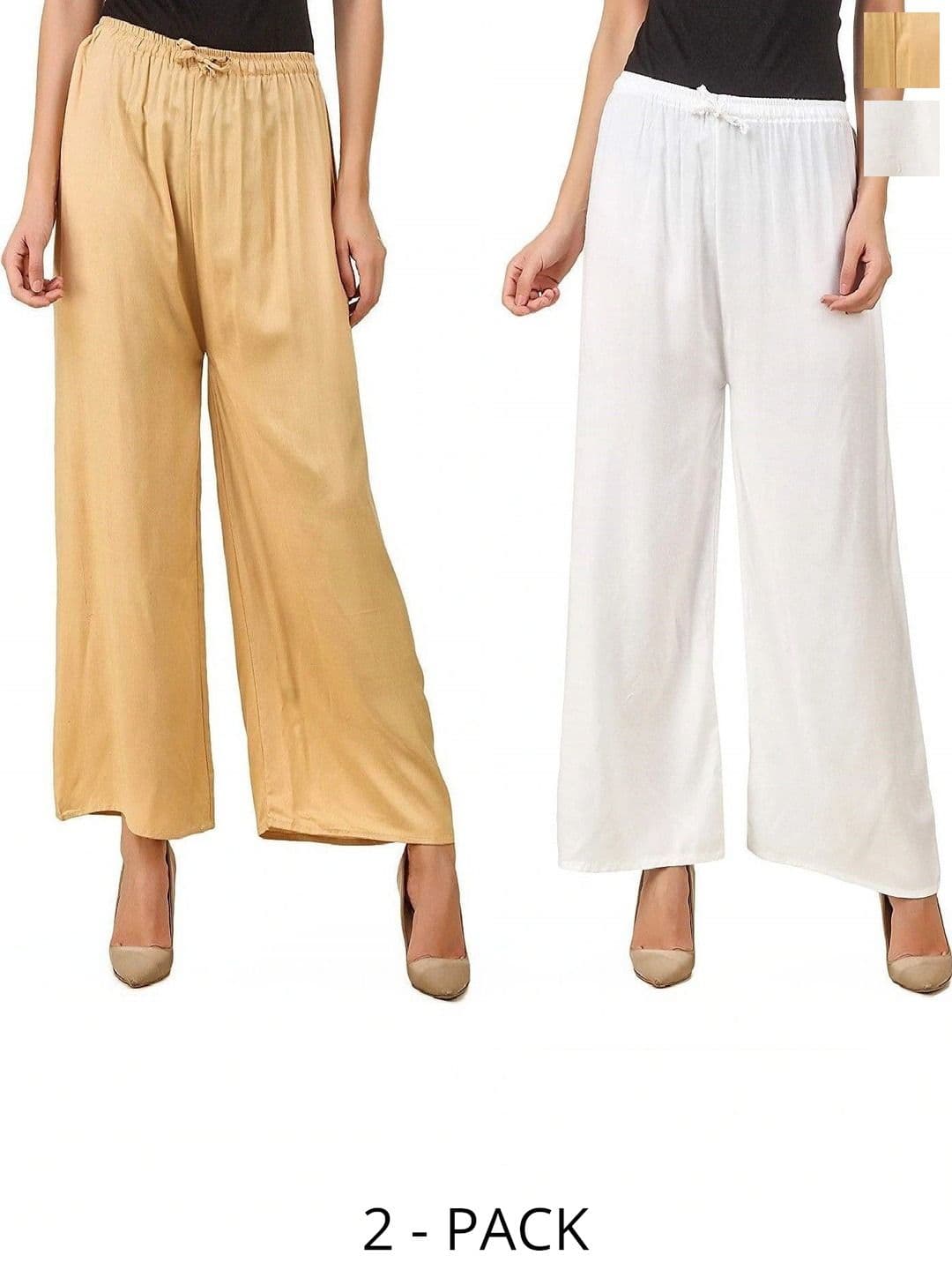 PINOVO Pack Of 2 Straight Fit Palazzos - view 1