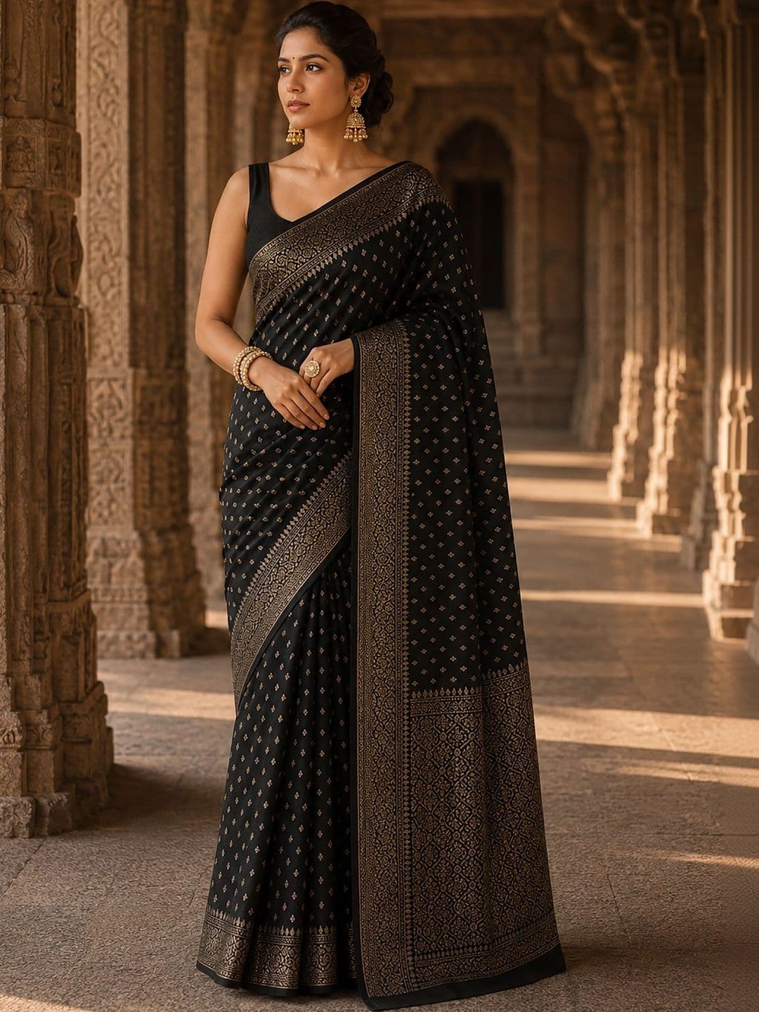 Moda Rapido Woven Design Zari Silk Blend Designer Banarasi Saree - view 1