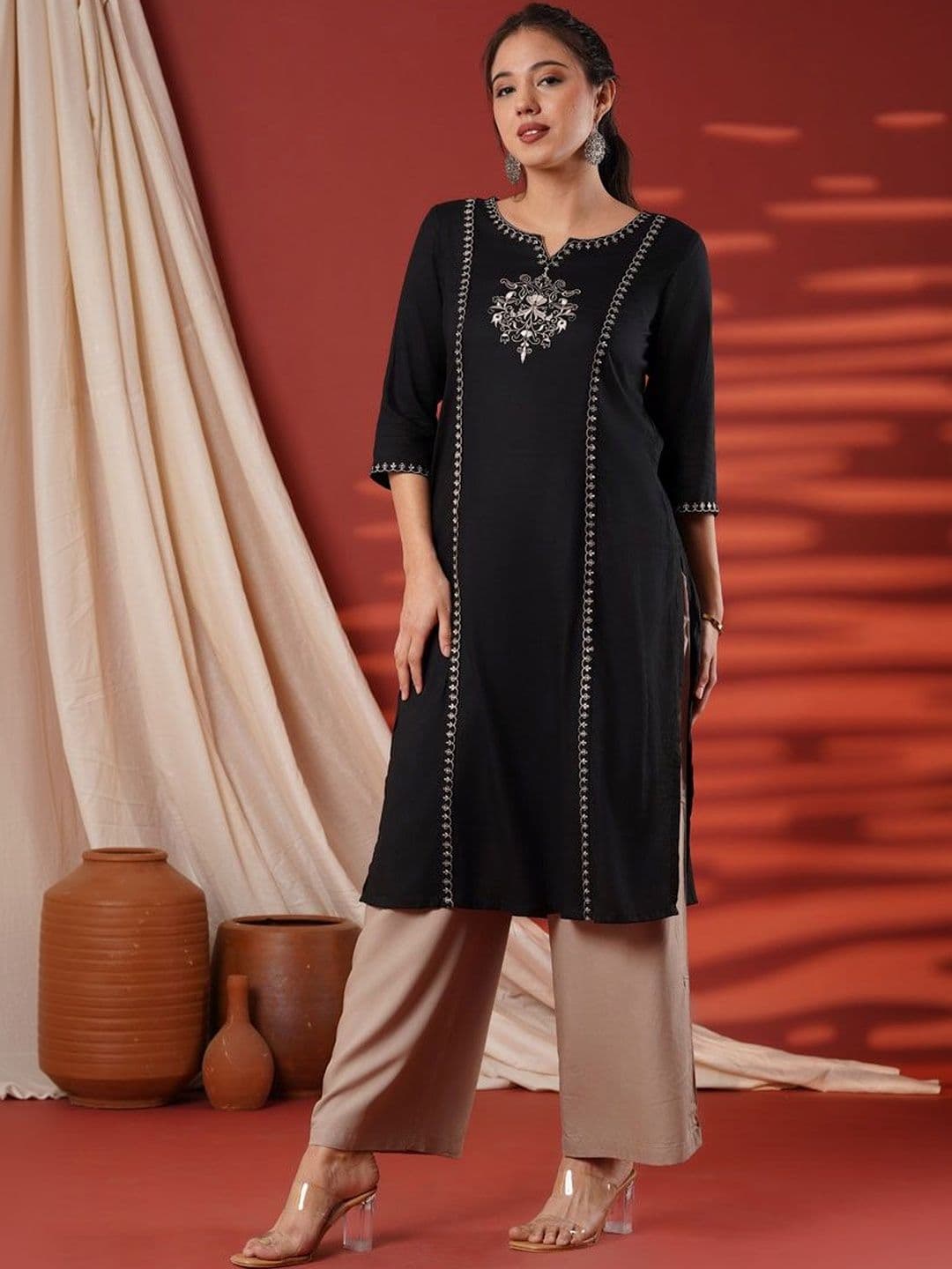 Anouk Women Embroidered Kurta - view 1