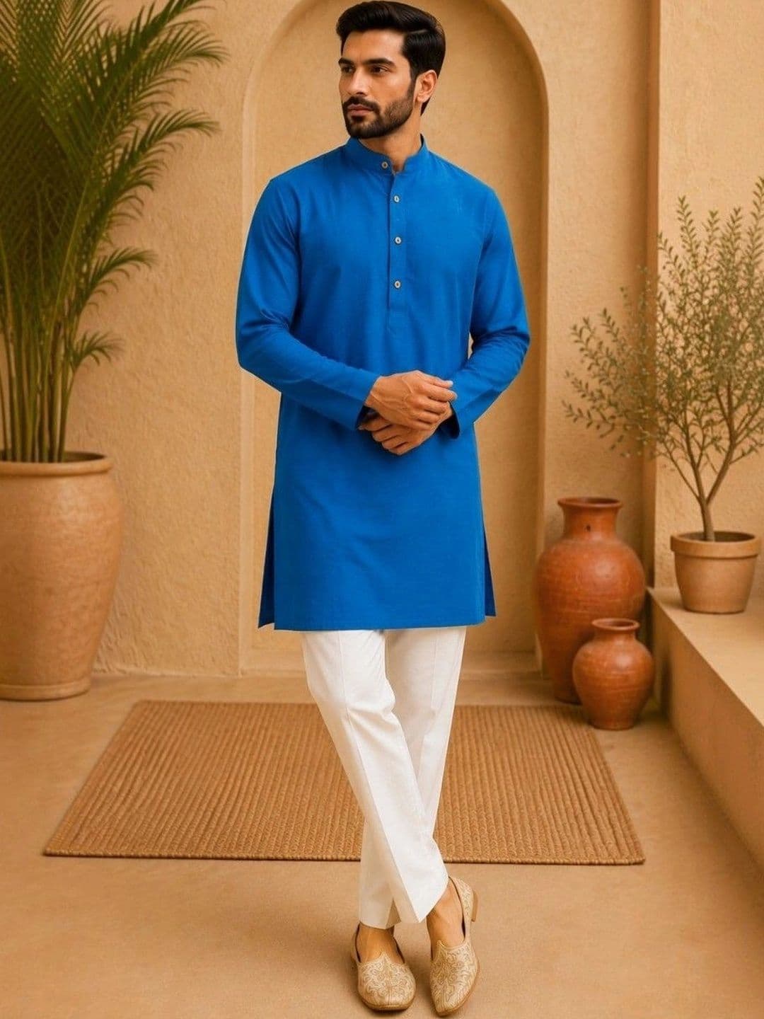 TATTVA Men Pastels Kurta - view 1