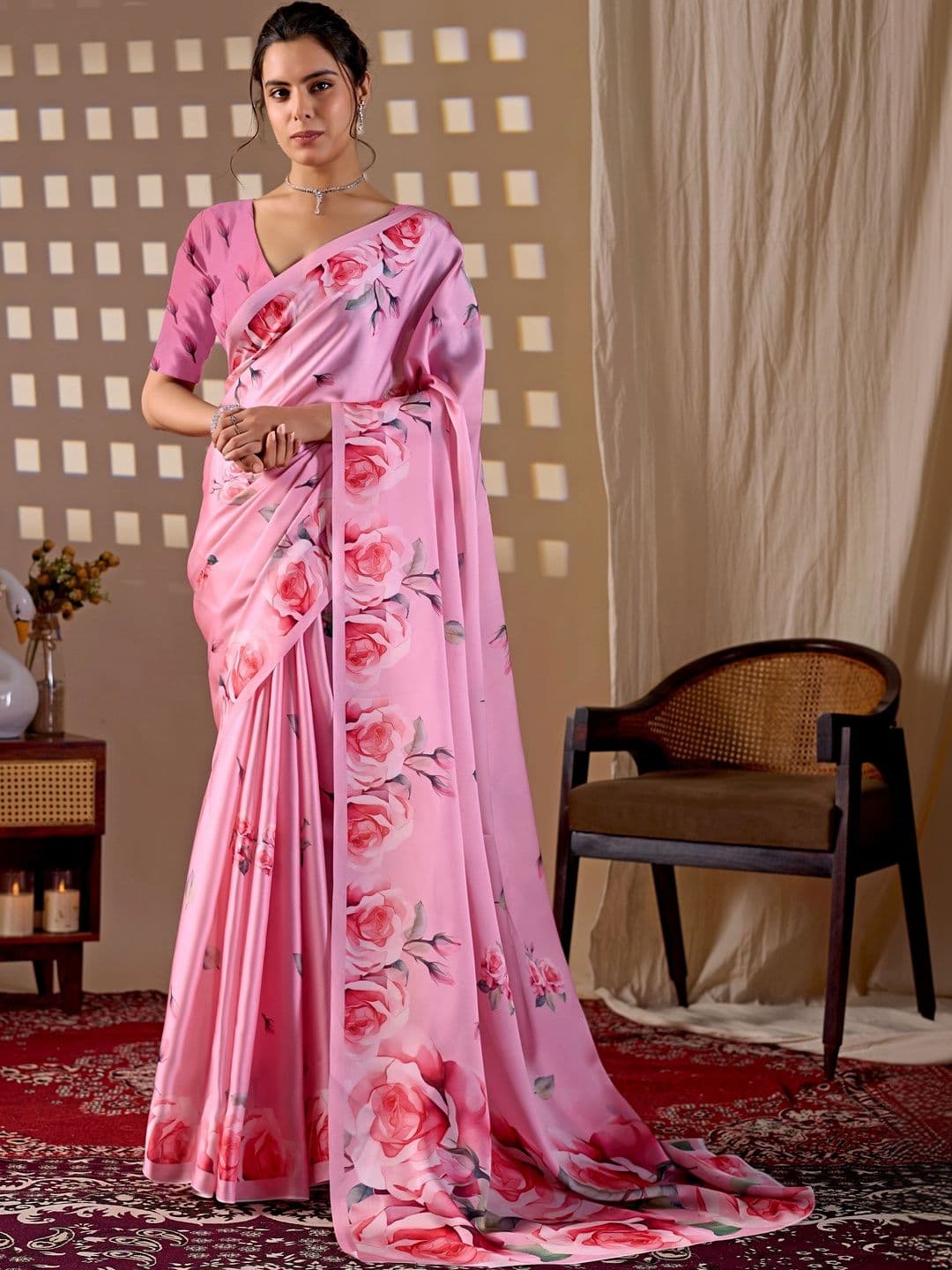 DHANLAXMI SAREES Floral Zari Pure Georgette Fusion Kota Saree - view 1