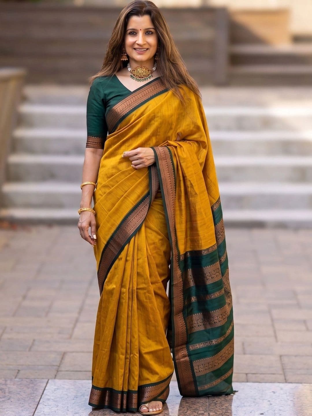 AJ FASHION PLUS Woven Design Zari Art Silk Banarasi Saree - view 1