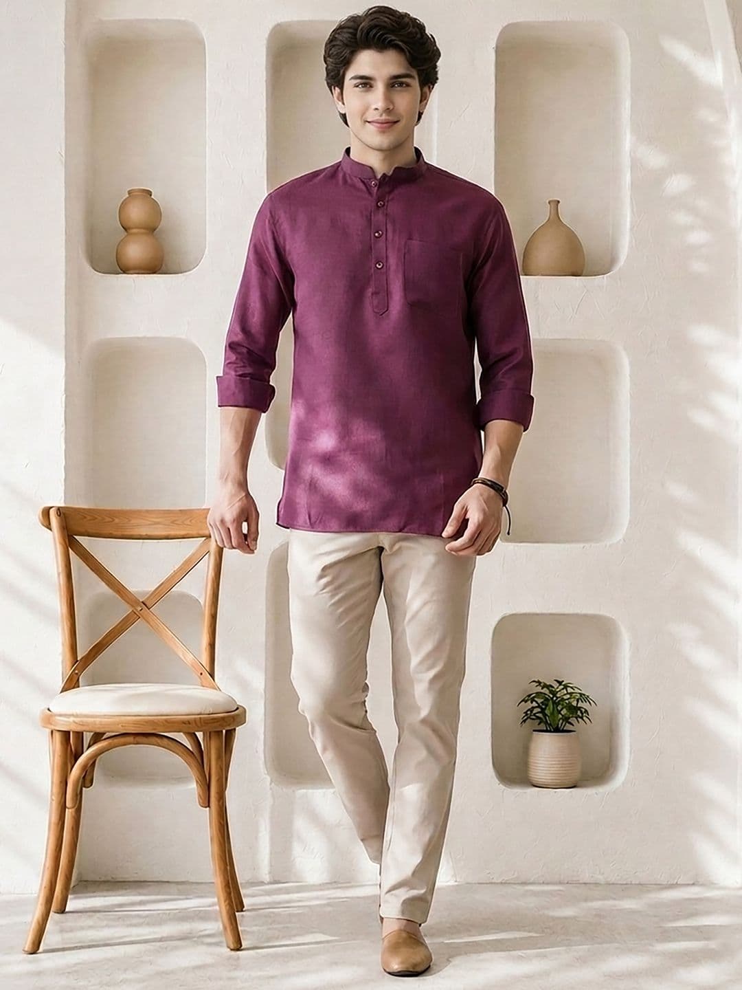 Anouk Mirage Men Mandarin Collar Kurta - view 1